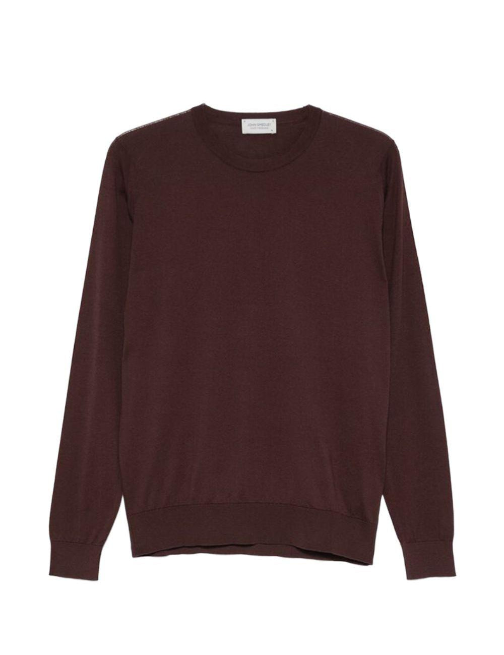 T-shirt a maniche lunghe rowland in marrone John smedley - uomo 