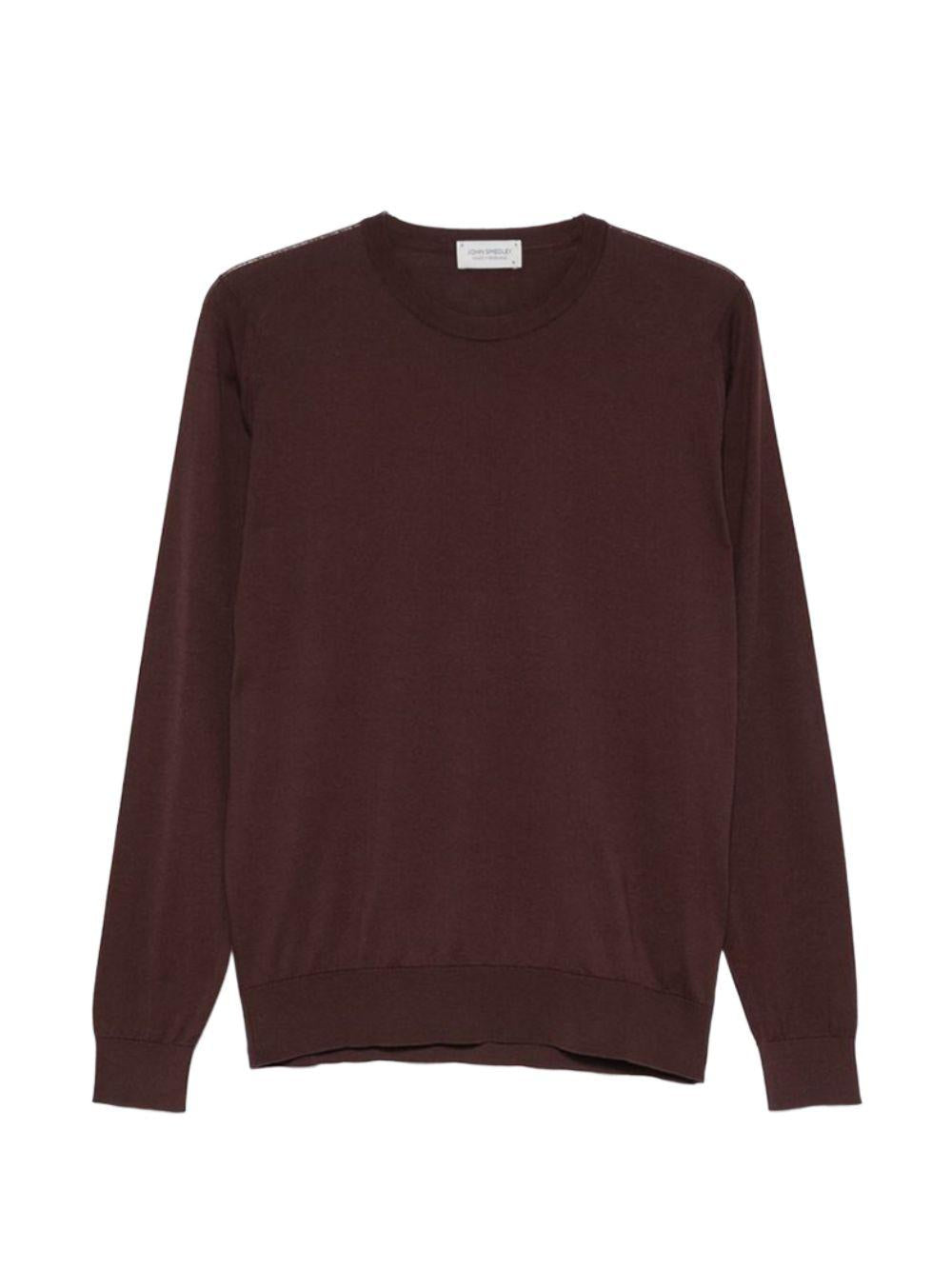 T-shirt a maniche lunghe rowland in marrone John smedley - uomo 