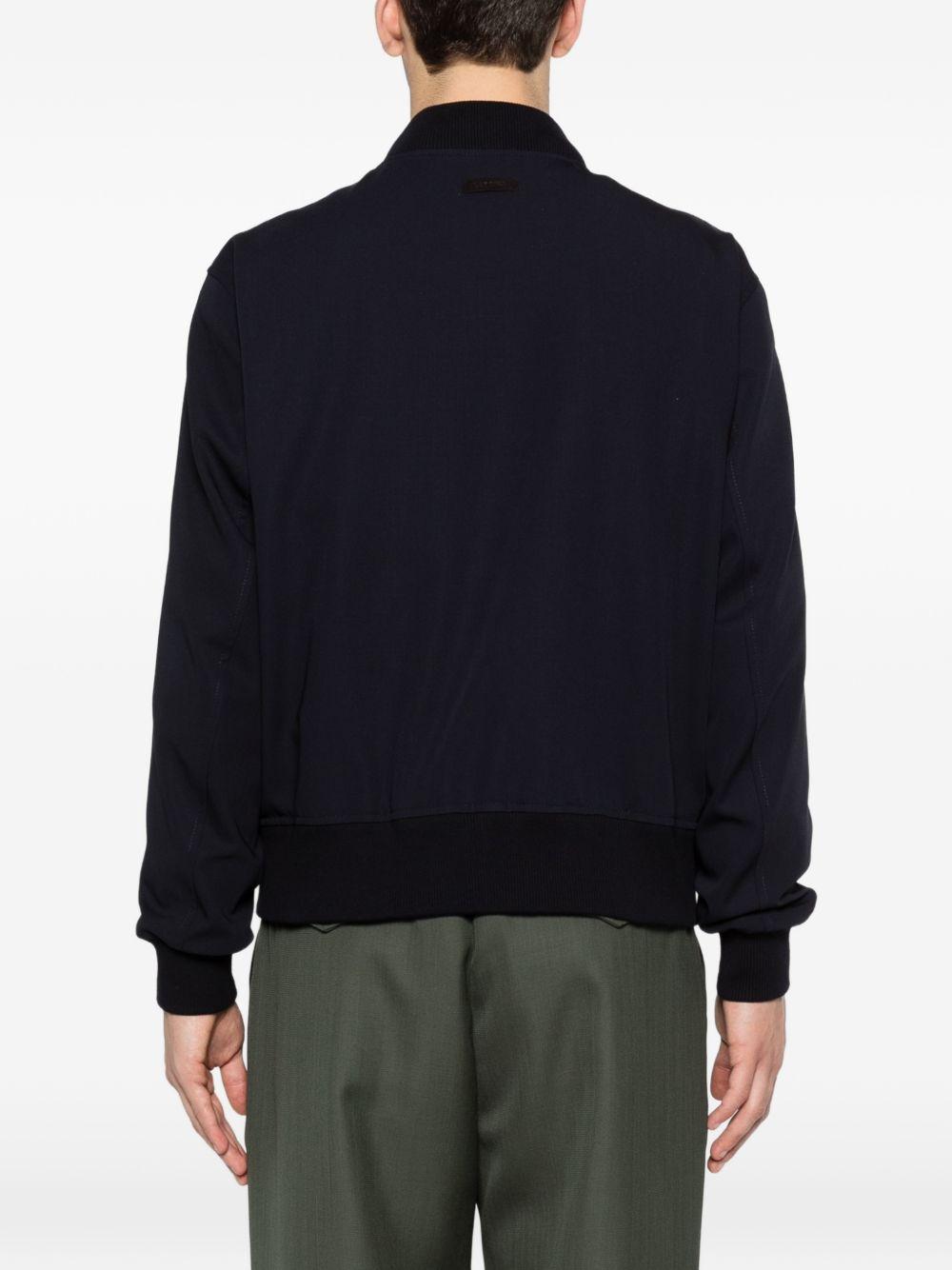 Bomber con zip in blu navy Lardini - uomo 