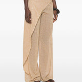 Pantaloni pareo a portafoglio con perline Lumiere in oro Oséree - donna 