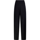 Pantaloni favetta in nero Max Mara Sportmax- donna 