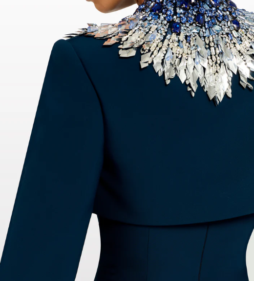 Blazer crop dexy in blu Jenny packham - donna 