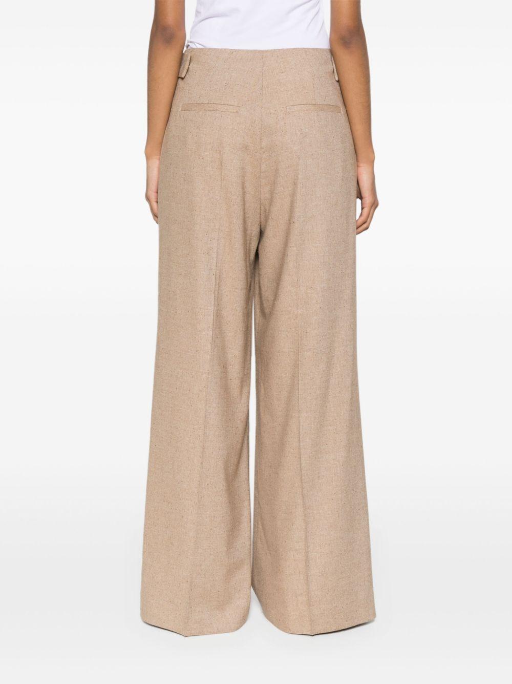 Pantaloni a gamba larga in beige - donna 