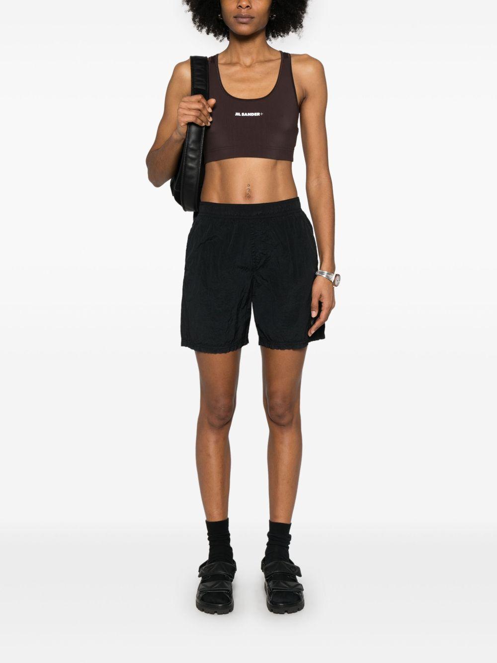 Reggiseno sportivo con logo in marrone Jil Sander - donna 