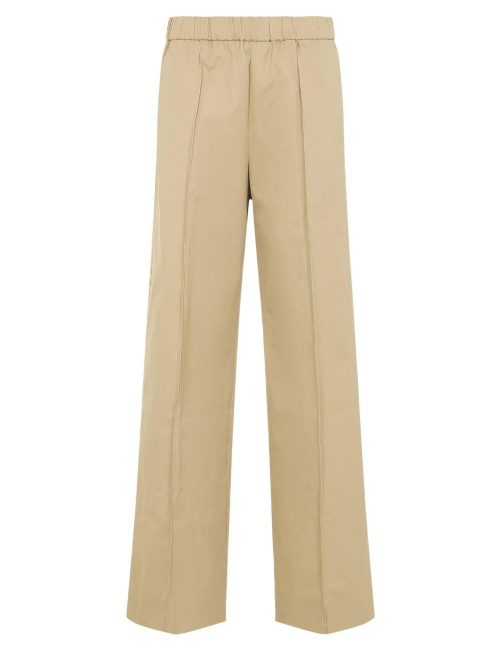 Pantaloni con vita elasticizzata in beige Jil Sander - donna 