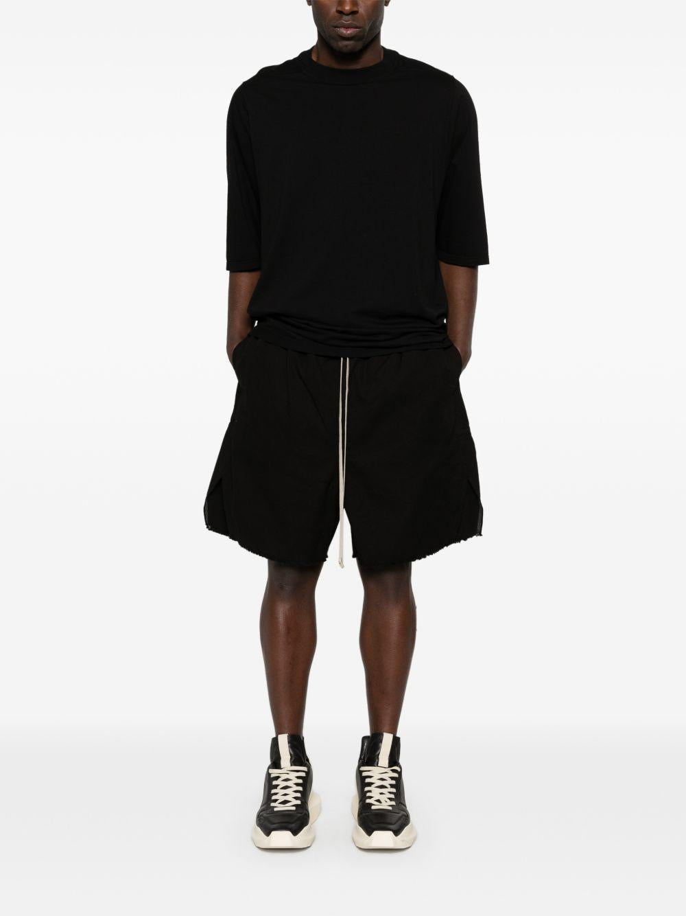 Shorts con coulisse in nero Rick owens drkshdw - uomo 