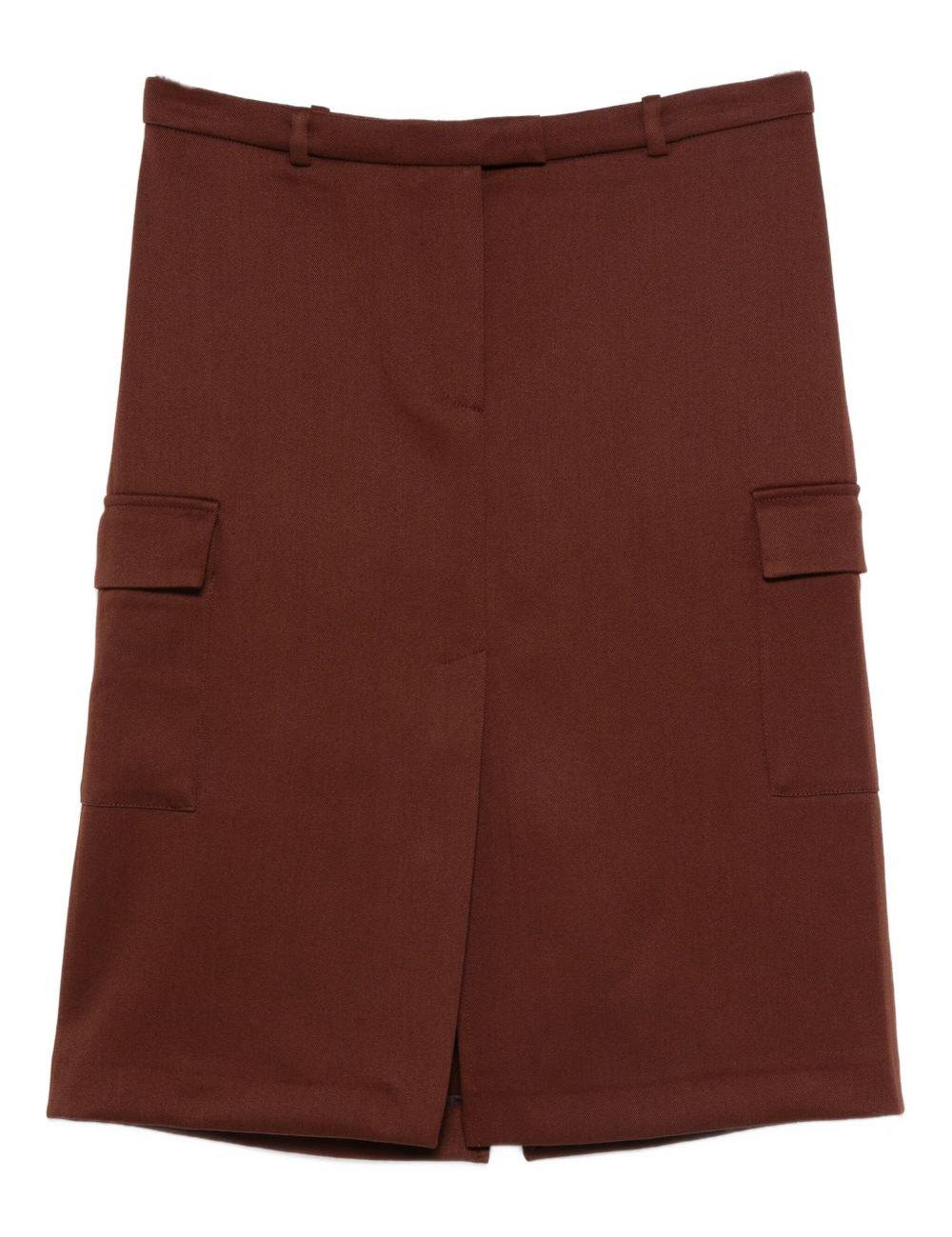 Gonna dritta con spacchi in bordeaux Loulou de saison - donna 