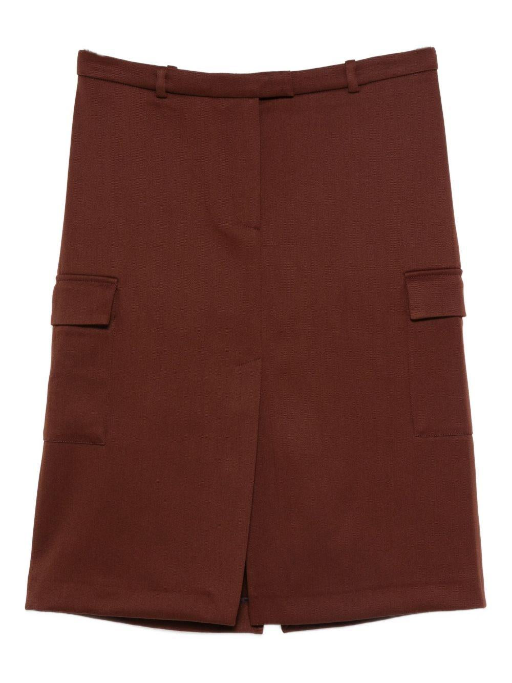 Gonna dritta con spacchi in bordeaux Loulou de saison - donna 