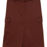 Gonna dritta con spacchi in bordeaux Loulou de saison - donna 