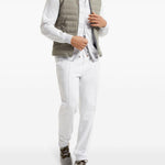 T-shirt a maniche corte in bianco Brunello cucinelli - uomo 