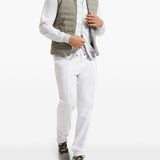T-shirt a maniche corte in bianco Brunello cucinelli - uomo 
