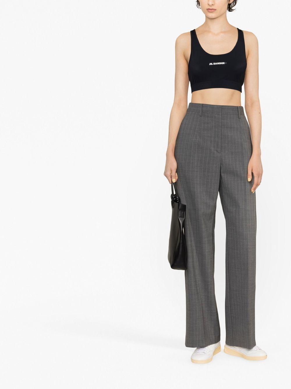 Reggiseno sportivo con logo in nero Jil Sander - donna 