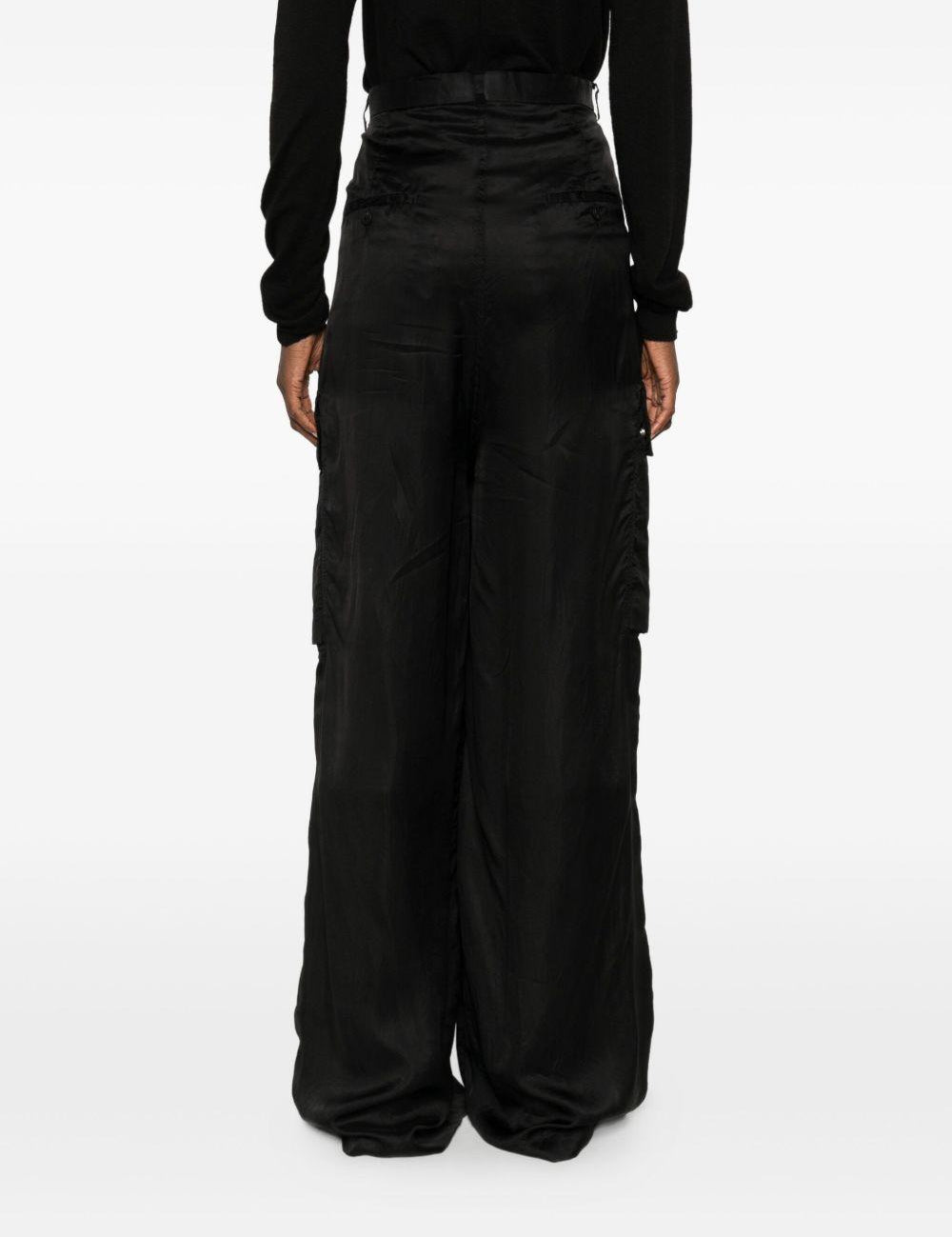 Pantaloni con tasche cargo in nero Rick owens - donna 