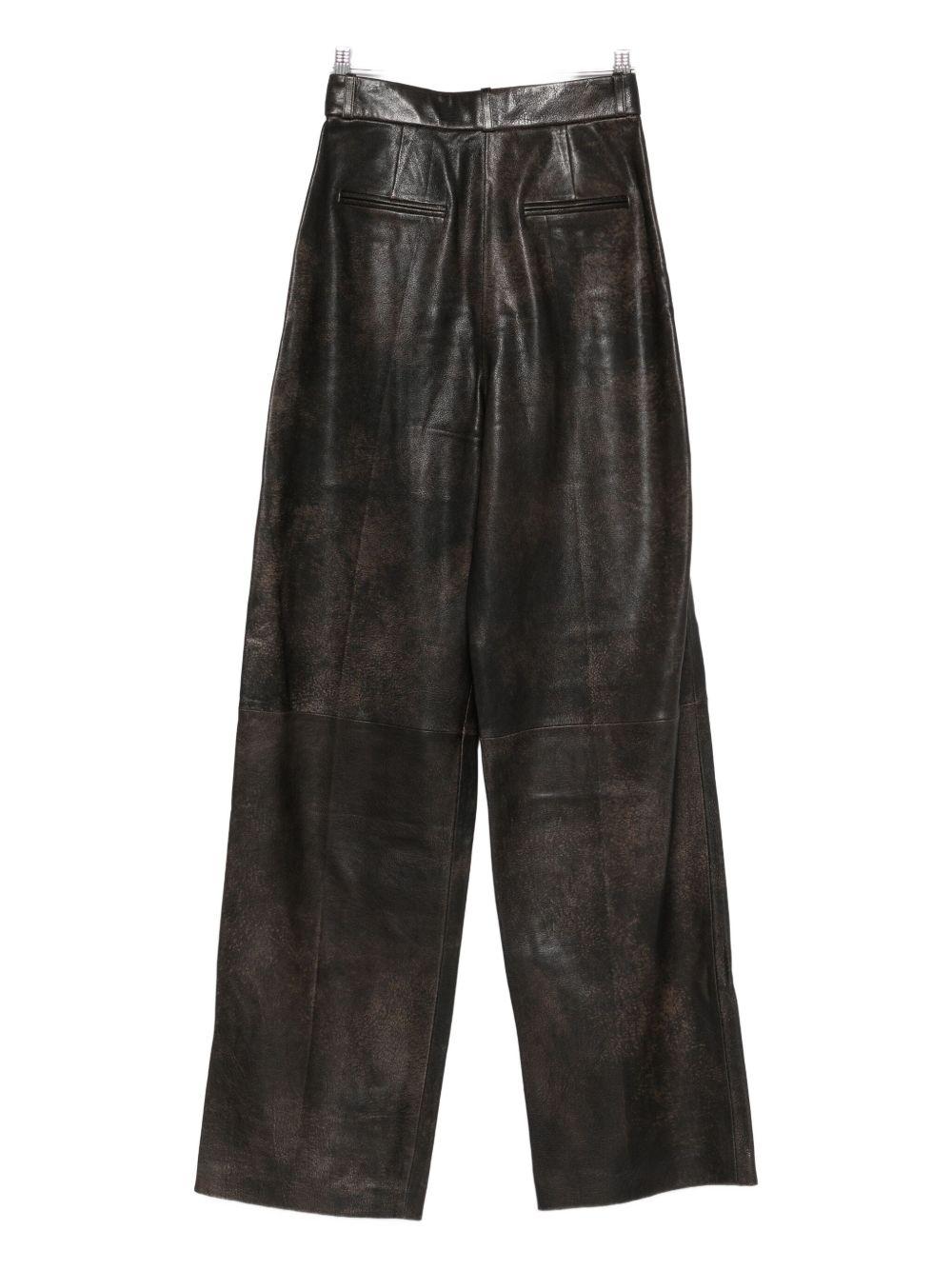 Pantaloni in pelle in marrone Alex perry - donna 