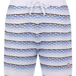 Pantaloncini a righe con logo a rombo in blu Casablanca - uomo 