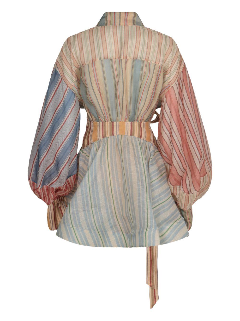 Abito corto Rebellion a righe multicolor Zimmermann - donna 