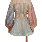 Abito corto Rebellion a righe multicolor Zimmermann - donna 