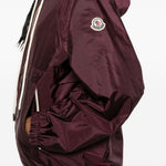 Giacca con cappuccio e zip Coquelicot in bordeaux Moncler - donna 