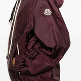 Giacca con cappuccio e zip Coquelicot in bordeaux Moncler - donna 