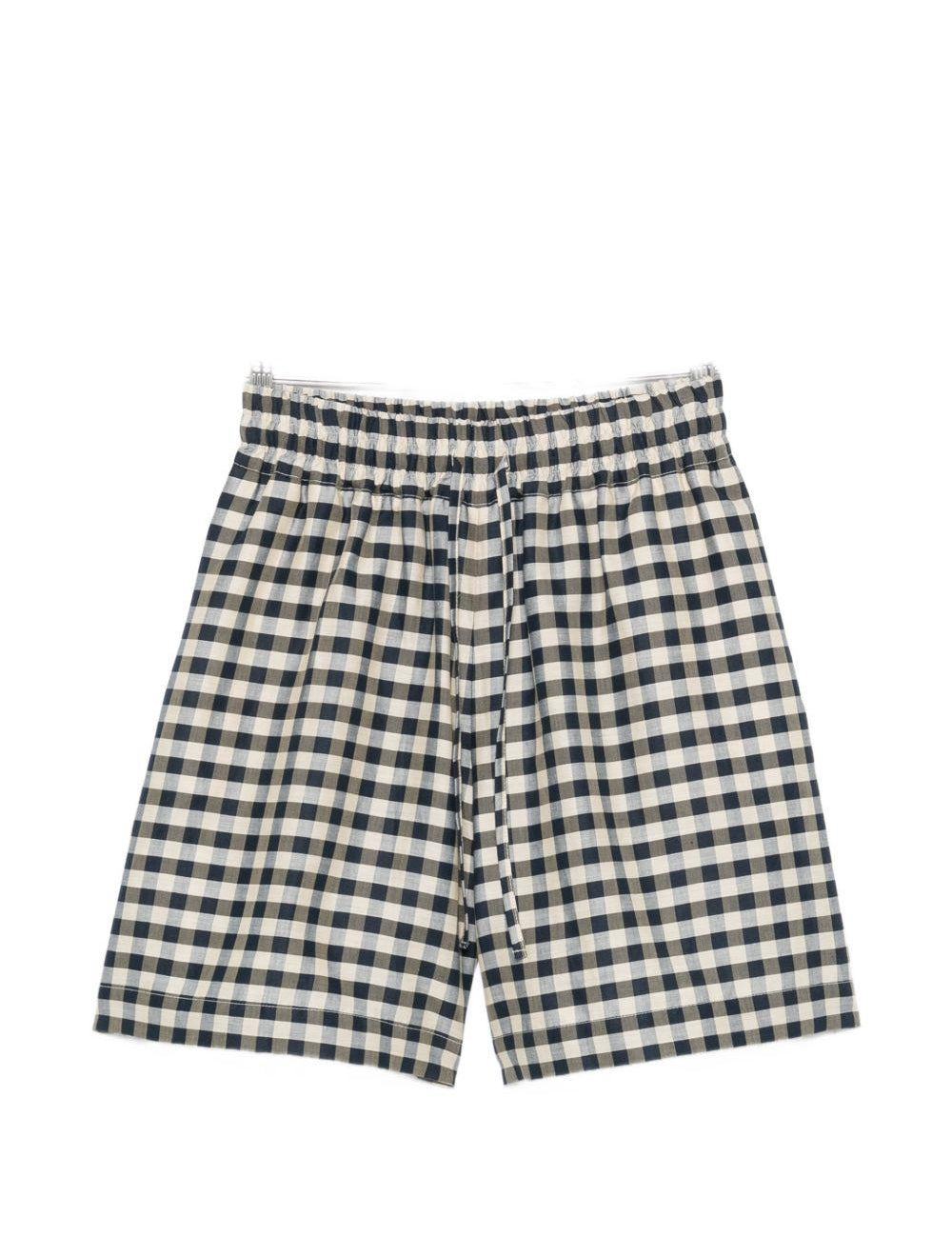 Pantaloncini con coulisse a quadretti in nero e bianco Maxmara weekend - donna 