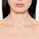 Collana con ciondolo a forma di fiore e orso in argento Yvmin - donna 