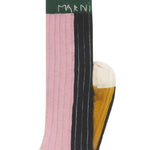 Calzini al ginocchio con design a coste in rosa Marni - donna 