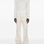 Jeans con zip laterale in avorio Rick owens drkshdw - uomo 