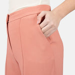 Pantaloni flared in cady a vita alta in rosa Elie Saab - donna 