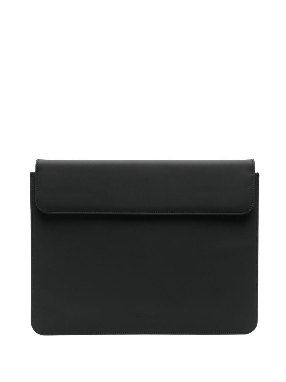 Borsa porta PC in nero Rains - unisex 