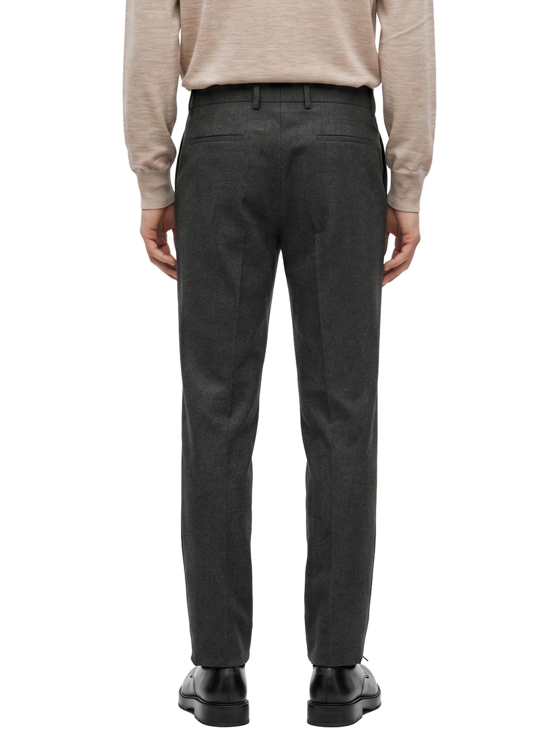 Pantaloni sartoriali in lana grigio antracite 
