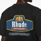 T-shirt con stampa del logo in nero Rhude - uomo 
