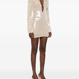 Abito marylin con paillettes in beige Oséree - donna 