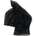 Top drappeggiato asmmetrico in nero Rick owens - donna 