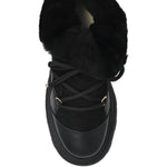 Stivaletti con plateau e lacci in nero Inuikii - donna 