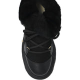 Stivaletti con plateau e lacci in nero Inuikii - donna 