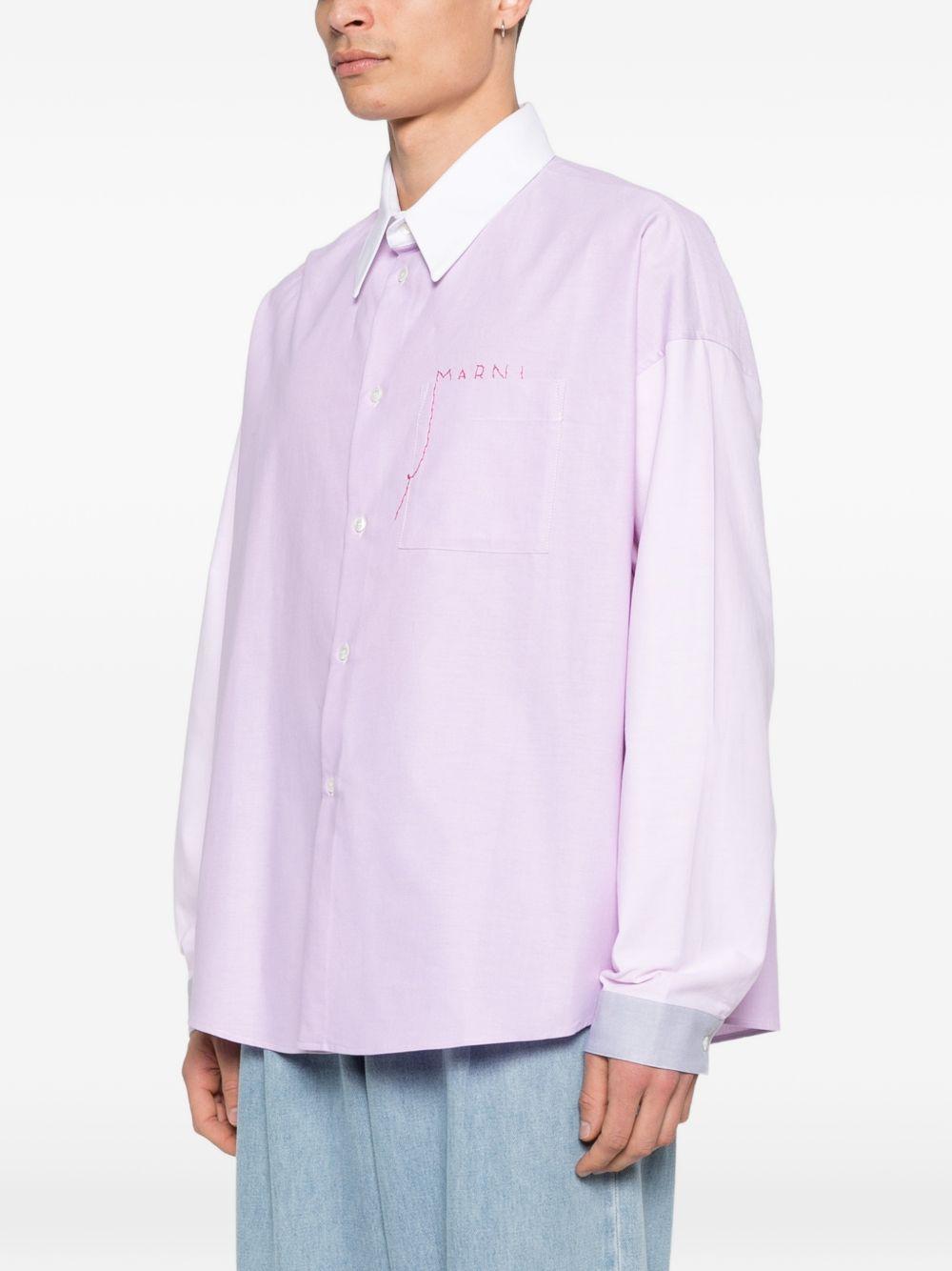 Camicia con logo in lilla Marni - uomo 