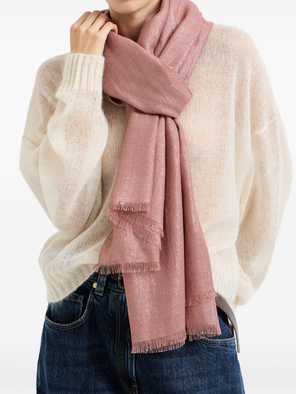 Sciarpa lamé in rosa Brunello cucinelli - donna 