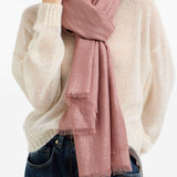 Sciarpa lamé in rosa Brunello cucinelli - donna 