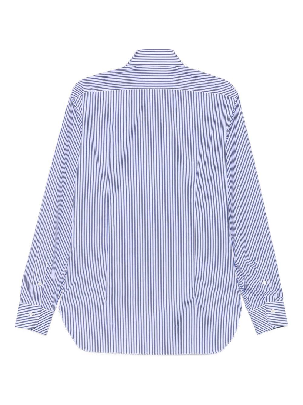 Camicia a righe in blu e bianco Barba - uomo 