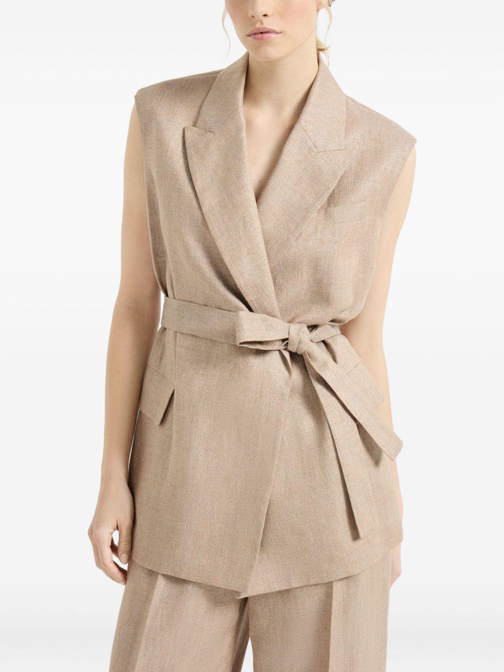 Gilet con cintura in rosa Brunello cucinelli - donna 