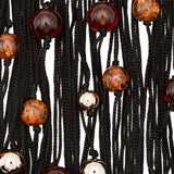 Collana con frange di perline in oro e nero Rosantica - donna 