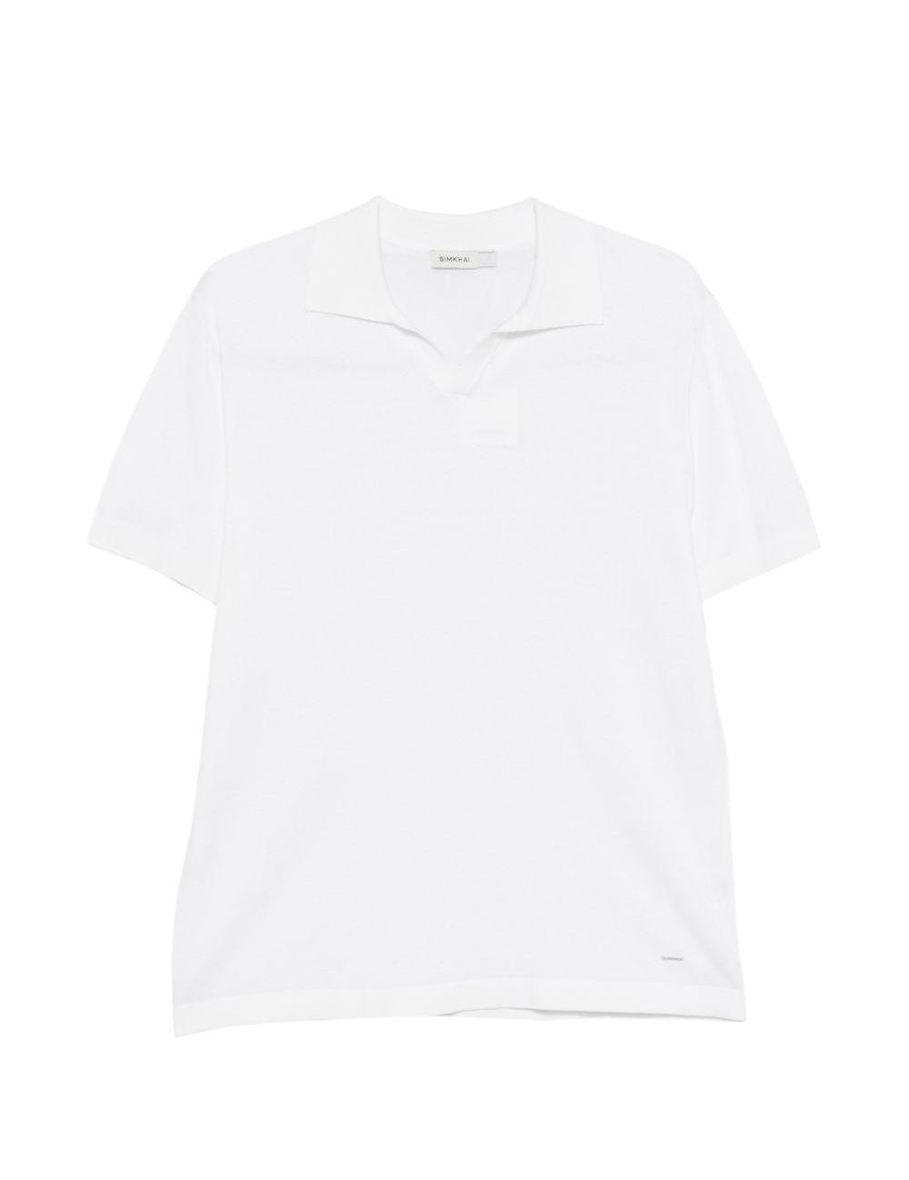 T-shirt a maglia fine con scollo a v in bianco Simkhai - uomo 