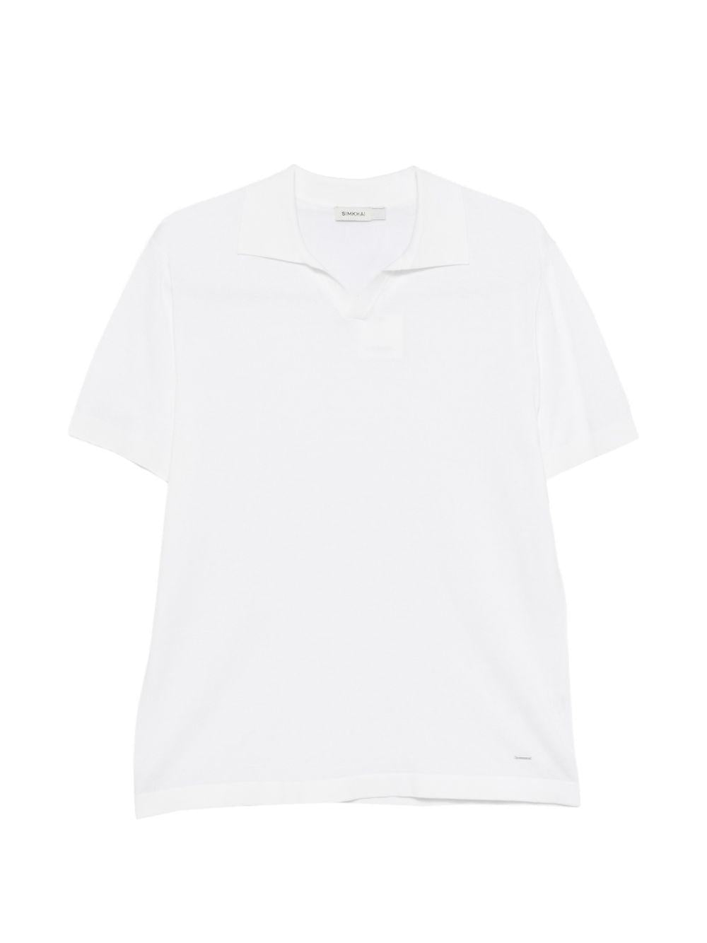 T-shirt a maglia fine con scollo a v in bianco Simkhai - uomo 