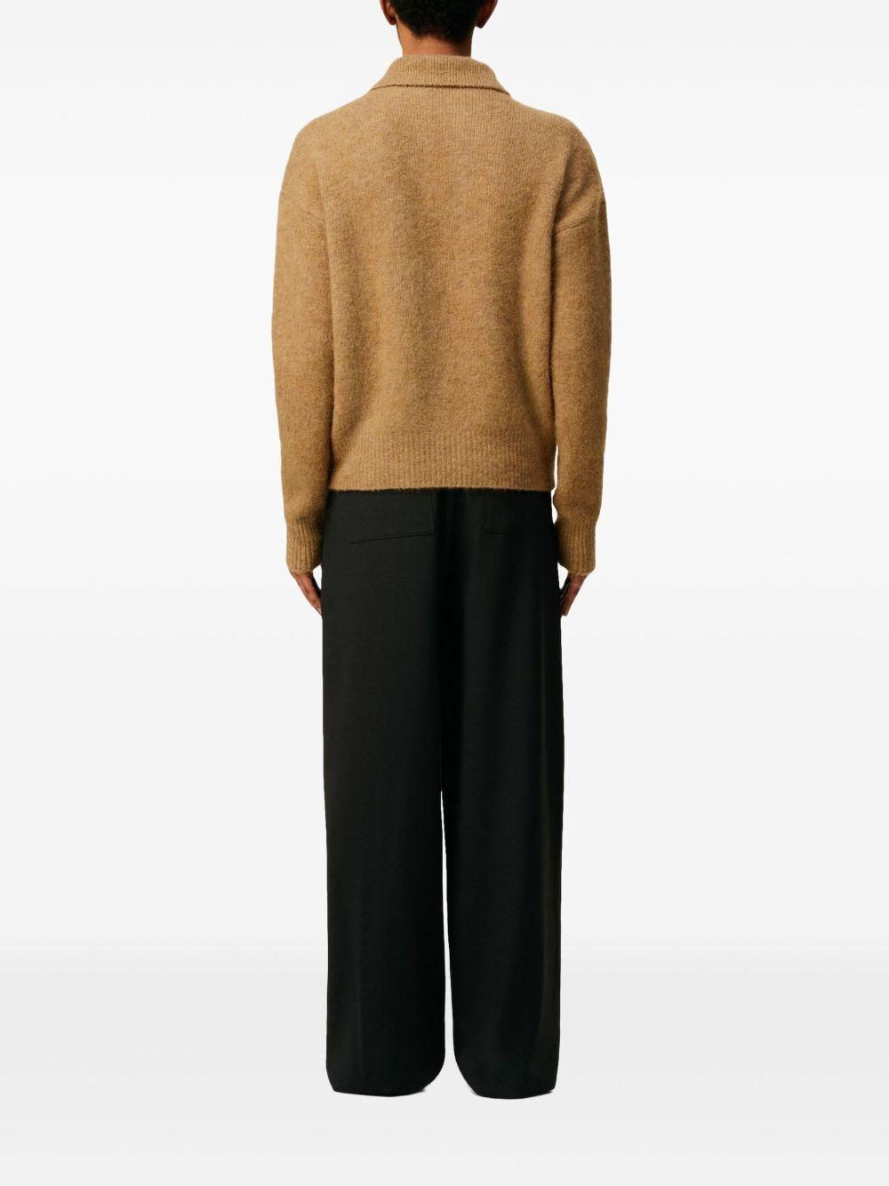 Polo in maglia beige AMI Paris - uomo 