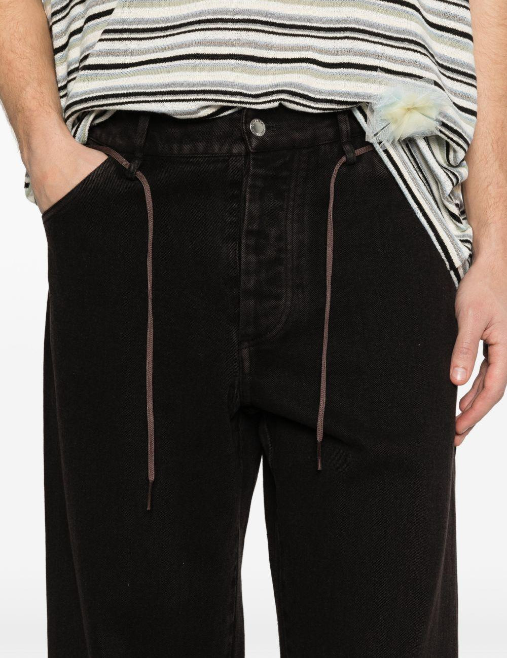 Jeans con coulisse in nero Song for the mute - uomo 