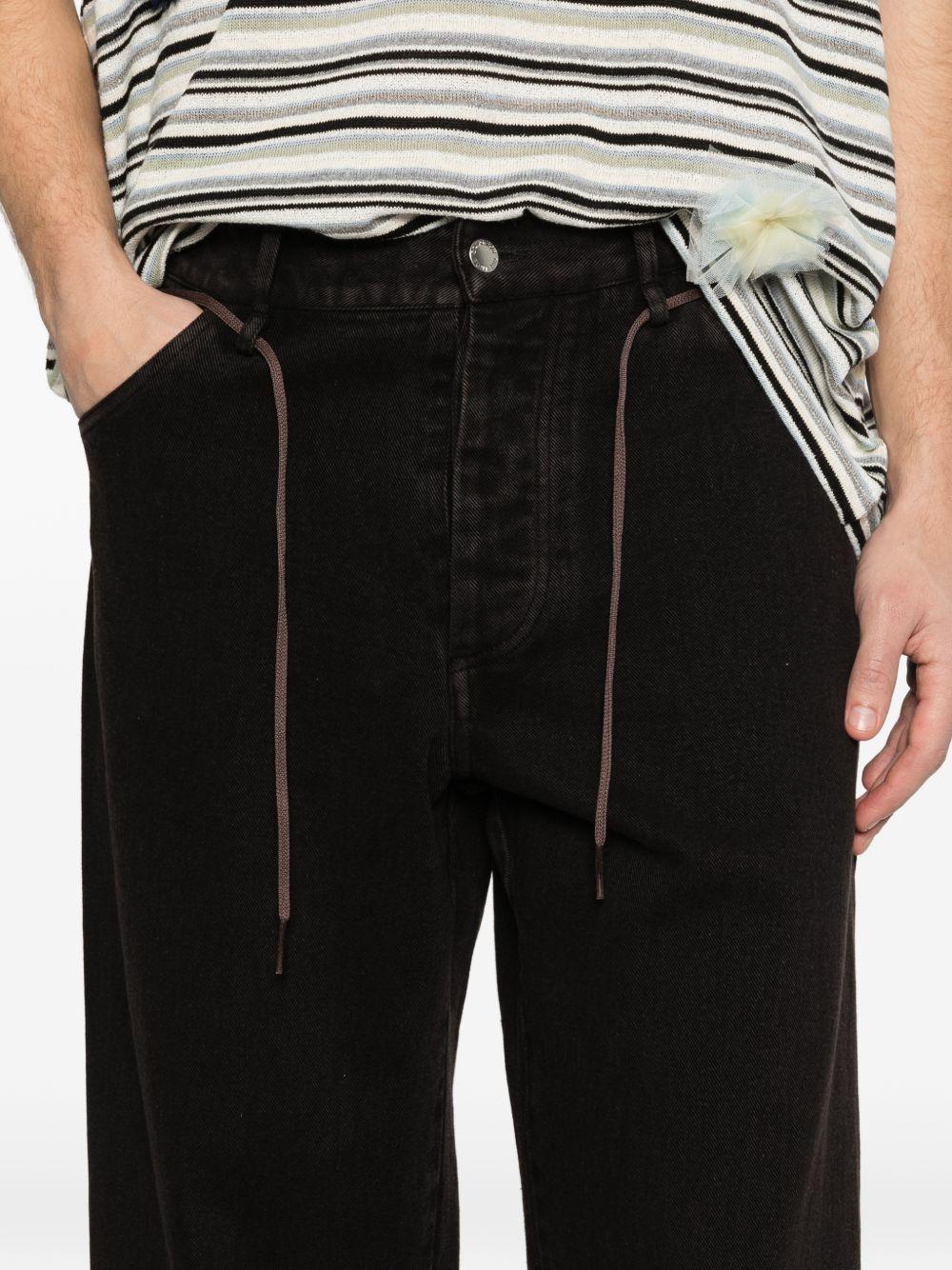 Jeans con coulisse in nero Song for the mute - uomo 