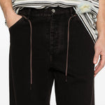 Jeans con coulisse in nero Song for the mute - uomo 