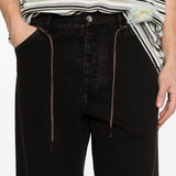Jeans con coulisse in nero Song for the mute - uomo 
