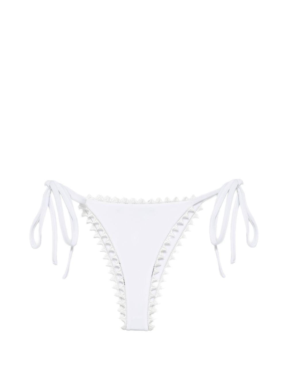 Slip bikini con laccetti laterali in bianco Jacquemus - donna 