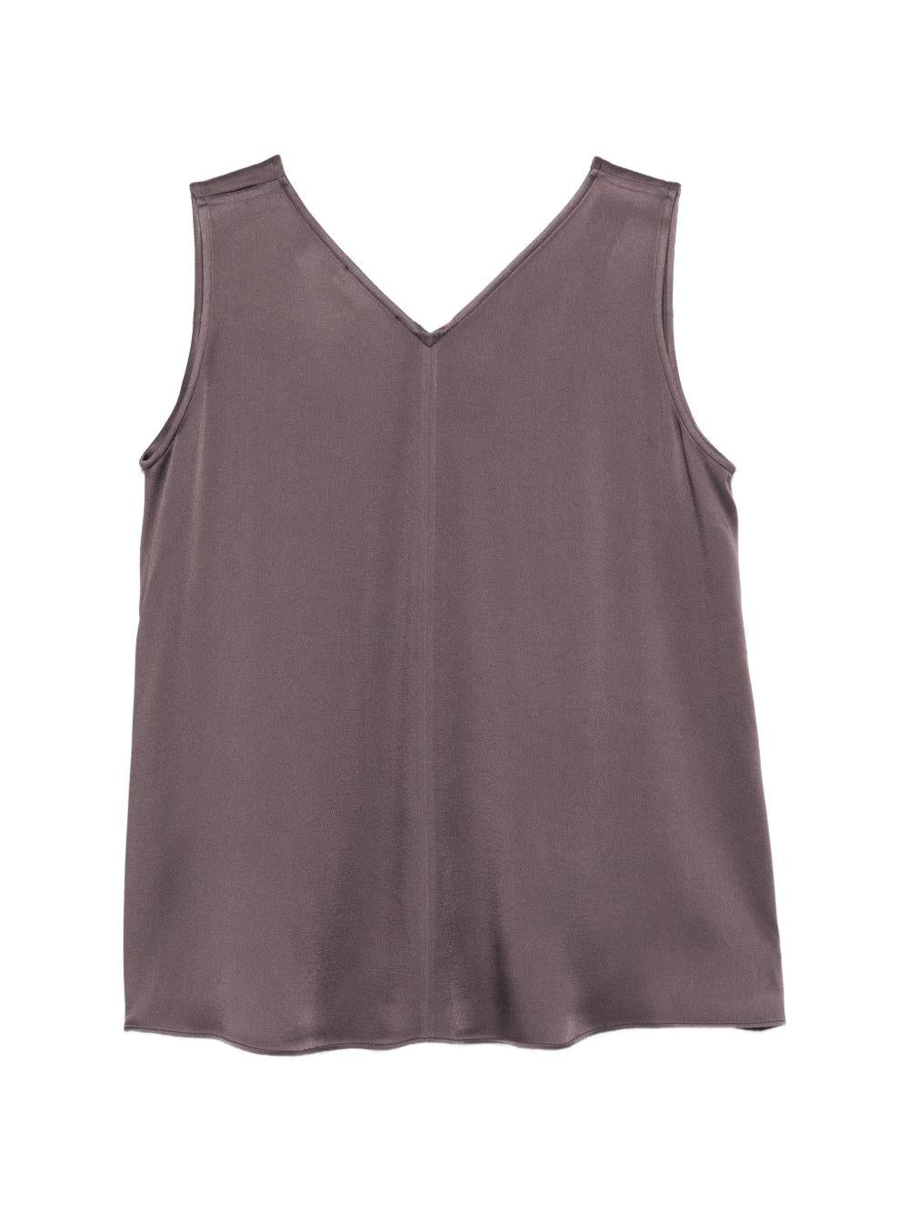 Top con scollo a v in viola Antonelli - donna 
